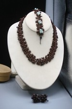 18" Koa Shell Necklace Handcrafted Hawaiian pair earrings AND BRACELET P9