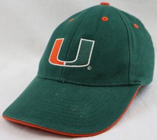 Miami Hurricanes Canes ~ Baseball Cap by Signatures Green OSFA Licensed Product