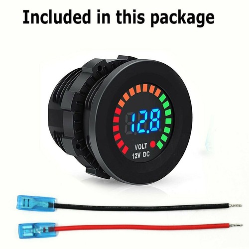 Waterproof 12V LED Car Van Boat Marine Voltmeter Voltage Meter Battery