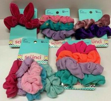 BRAND NEW LOT OF 15 ASSORTED SCUNCI- SCRUNCHIES NEW FREE SHIPPING