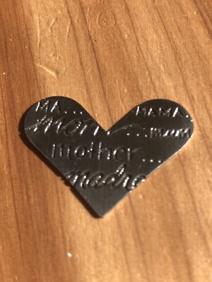 Authentic Origami Owl Large Plate Heart  Ma Mama Mom Mother Madre 