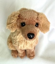 Golden Retriever Puppy Dog Plush, Realistic Stuffed Animal Toy, Brown