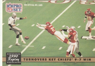 FREE SHIPPING-MINT1991 Pro Set Turnovers Key Chiefs' 9-7 Win #331