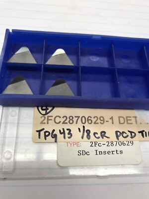 4 pcs.  TPG438 PCD TIPPED INSERT 1/8 cr. 
