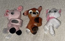 Disney Cutie Cuffs Bundle Of 3 Like N E W Slap Bracelets Bambi, Marie, Pua 
