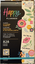 Happy Planner Stickers Tiny Florals 828 Pieces Classic Value Pack 30 Sheets New