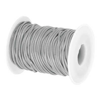 22 Yard x 2mm Rundlederschnur für Schmuckherstellung, Lederschnur, Silberton