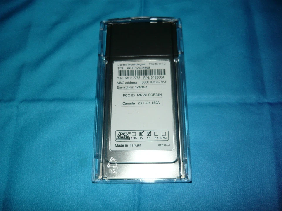 Vintage Lucent WaveLAN Orinoco Gold 802.11b PCMCIA PC Card Turbo 11Mb PC24E-H-FC - Image 2 of 2