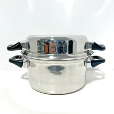 Health Craft 5 Ply Nicromium Surgical Steel 3 Qt Saucepan w/Egg Poacher Insert