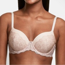 Maidenform One Fab Fit 2.0 T-Shirt Bra 34D Underwire Camo Pink Lace Padded New