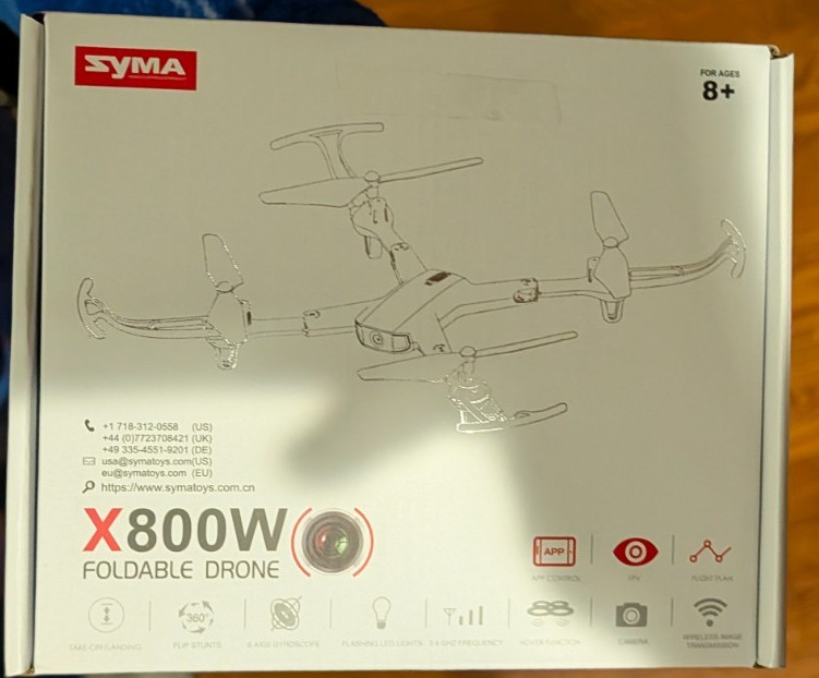 NEW Syma X800W White Foldable Drone Quadcopter 1080p - High 