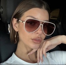 Quay High Profile Bone Frame / Brown Fawn Lens Sunglasses