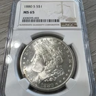 1880 S Morgan Silver Dollar NGC MS65