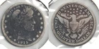A 1915-S Silver Barber Quarter in Circulated Condition at Silver Melt Value