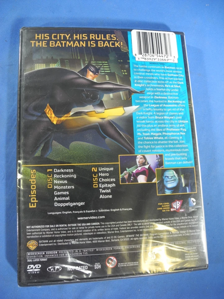 BATMAN DARK JUSTICE SEASON ONE PART 2  BRAND NEW SEALED DVD MOVIE VIDEO 2 disc - Image 2 of 4