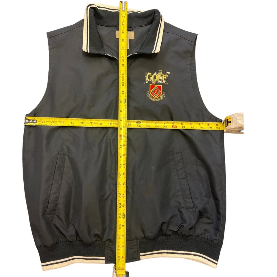 Cutter & Buck Women Adare Golf Club Crest Logo Black Full Zip Vest Large - Image 3 of 4