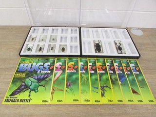 National Geographic Real Life Bugs & Insects #2 11 w/ 9 Bugs in Resin & Cases