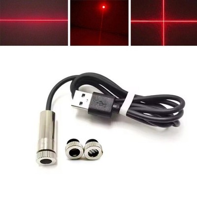 100mW 650nm Red Dot Line Cross Focusable Laser Diode Module 5V USB Interface