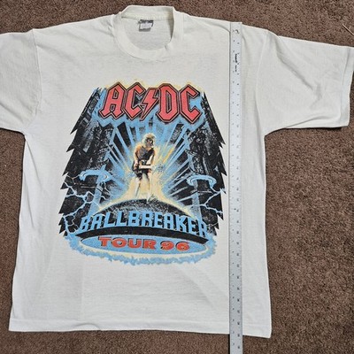 Vtg AC/DC 1996 Ballbreaker World Tour Rock Band T Shirt Concert