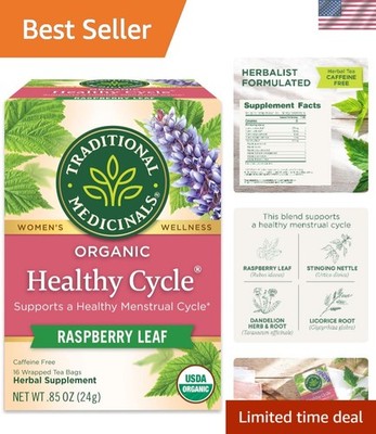 Tea, Organic Healthy Cycle, Supports Healthy Menstrual Cycles, Includes Spear...