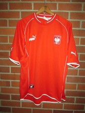 POLSKA Vtg y2k 2001-2002 PUMA Away Poland Soccer jersey kit Mens XL Made Hungary
