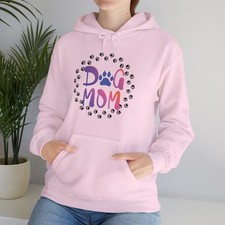 Dog Mom paw print frame Hoodie  Pet Lover Hoodie