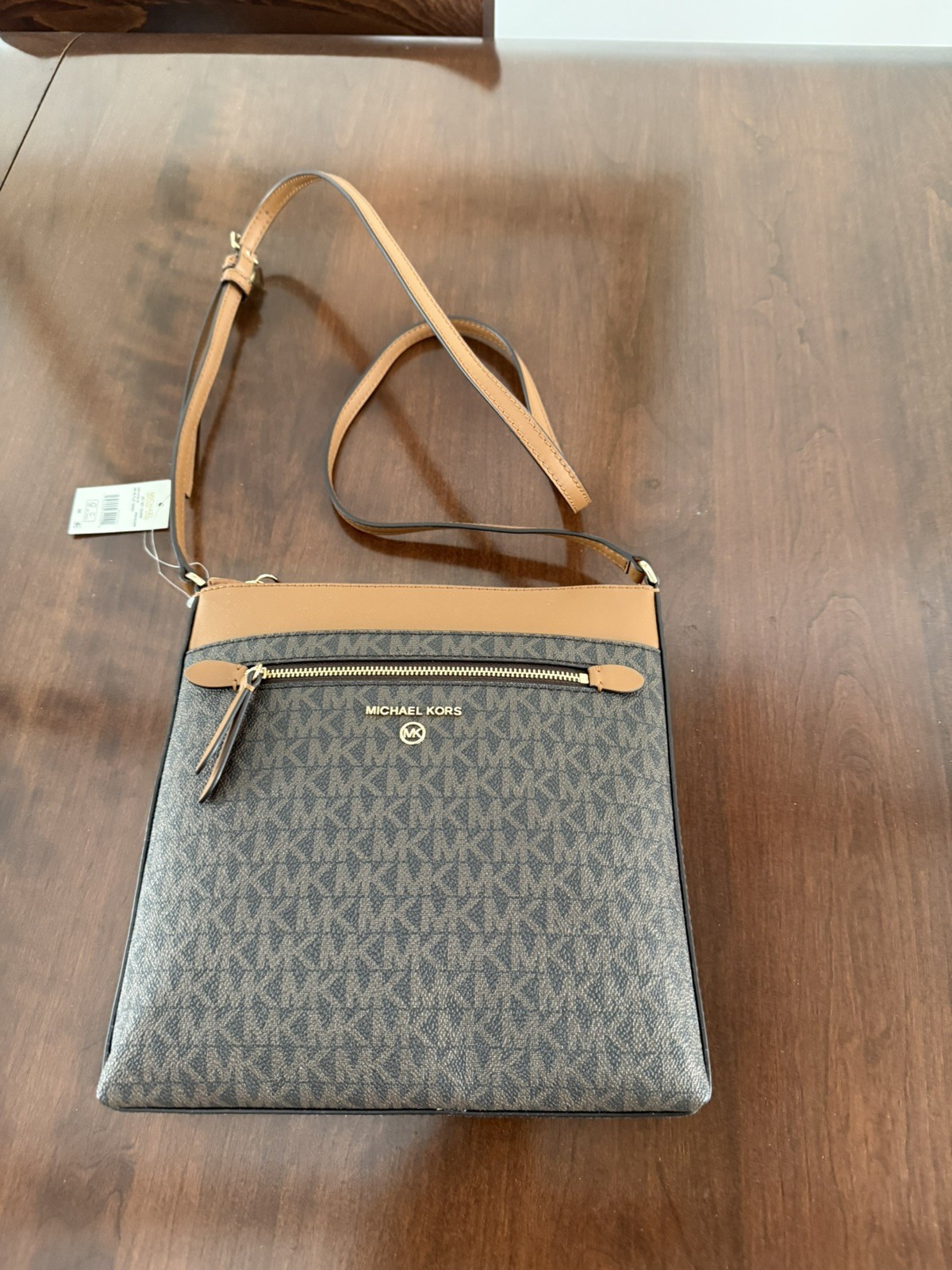 Michael Kors Jet Set Large Logo Crossbody Satchel Handbag Purse Messenger NEW