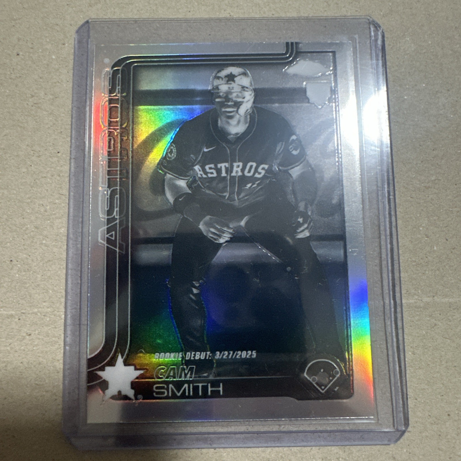 2025 Topps Chrome Update Cam Smith Negative Refractor Rookie RC #USC145 Astros