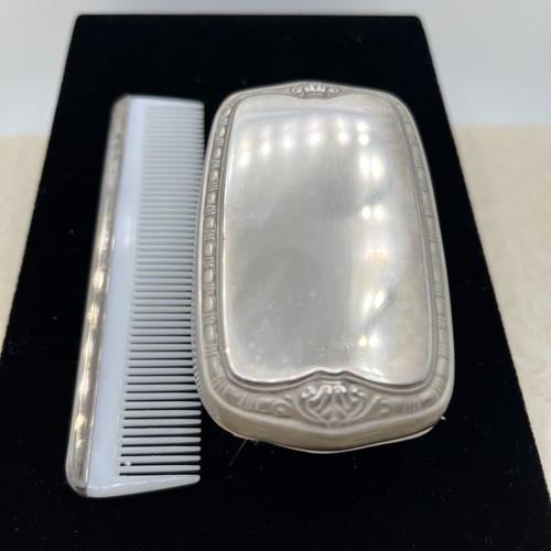 Baby Silver Plate Comb & Brush Set 