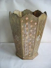 Vtg MCM Italy Florentine Gold Gilt Wood Umbrella /Cane Stand 14 1/4" x 7 1/2"