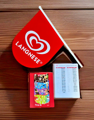 LANGNESE-SET: 2026 Original Eiskarte Kasseneiskarten Preistafel Fahne Eisfahne