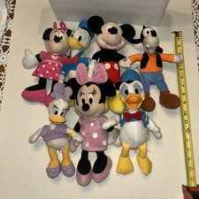 DISNEY PLUSH LOT of 7 Different - Goofy Mickey Minnie Donald Daisy 10" Nice