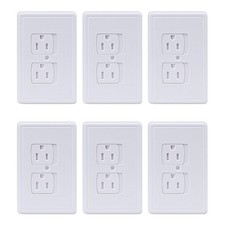 6-Pack Safety Self-Closing Outlet Covers, Wall Socket Plate Automatic8530
