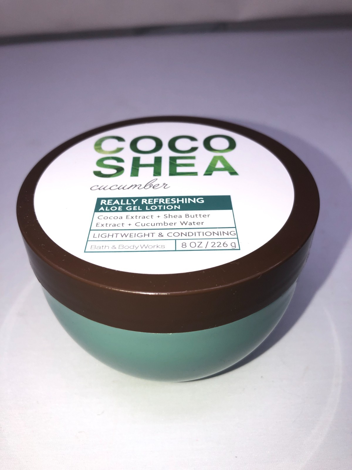 New Bath & Body Works Coco Shea Really Refreshing CUCUMBER Aloe Gel Lotion 8 Oz - Thumbnail 1