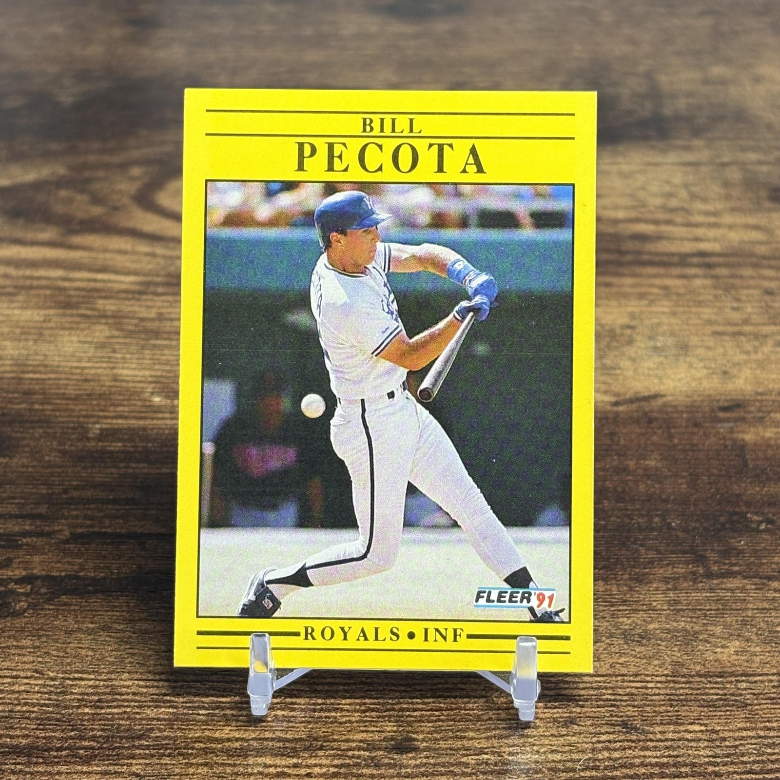 1991 Fleer #565 Bill Pecota Error Blank Back/No Back