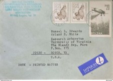 KV)POLAND, ACADEMIC POSTAL COVER FROM A SCIENTIFIC INSTITUTION SENT FROM POLAND