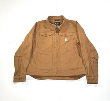 Carhartt Rugged Flex Relaxed Fit Duck Jacket Beige Tan Coat Men s Size Medium