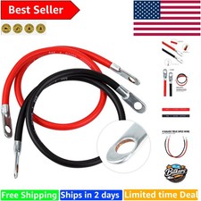 Heavy-Duty 4AWG 24-Inch Battery Cables - Flexible Copper for Extreme Conditions