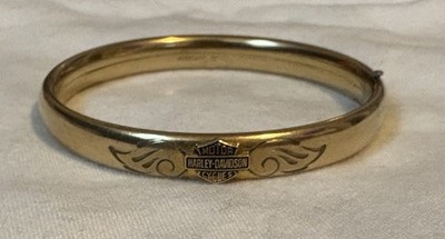 Vintage Harley Davidson Logo w/ Wings 14k Gold Filled 7” Bangle