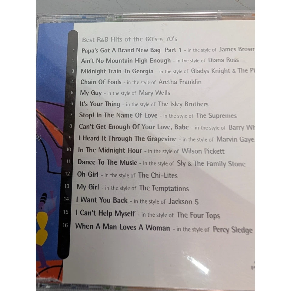 Best R+B Hits of the 60s & 70s CD Karaoke House Party 16 Songs Volume 1 Foto 4 de 4