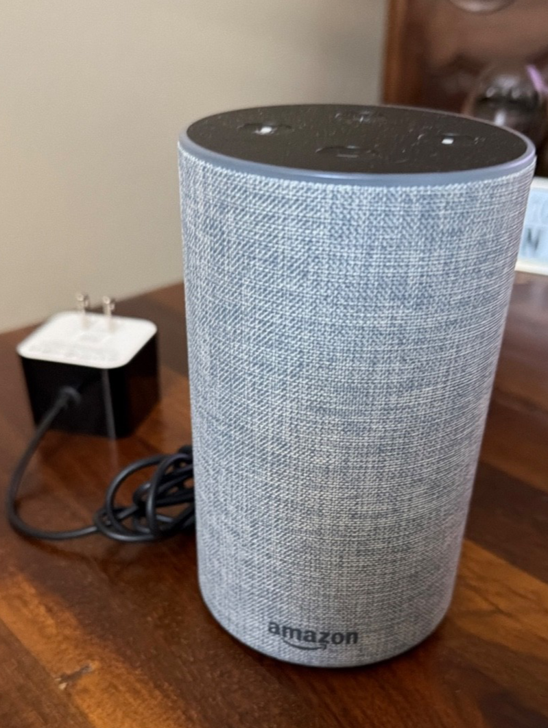Amazon Echo 2nd Generation Smart Speaker Alexa Gray Fabric Tested