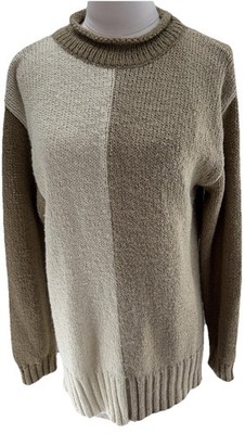 Classic Elements Pullover Tunic Sweater L Ivory Beige Classic Preppy Grandmacore