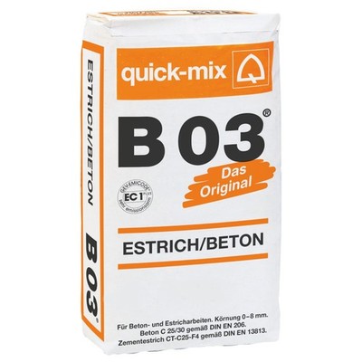 Estrich B03 C25/30 , Estrichbeton, Zementestrich, Trockenmörtel 10 Kg 