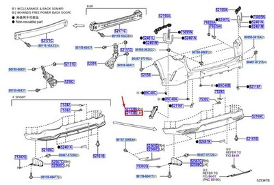 LEXUS LEXUS NX MK2 Stoßstange hinten links Verlängerung 5215378020 NEU ORIGINAL