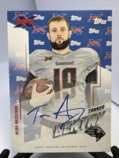 2020 Topps XFL Tanner Gentry On Card Auto #AU-TGE New York Guardians