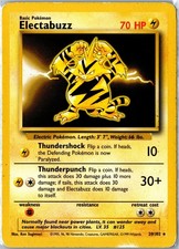 Pokemon Card - Electabuzz Base Set Unlimited 20/102 1999 Rare Moderately Played on eBay