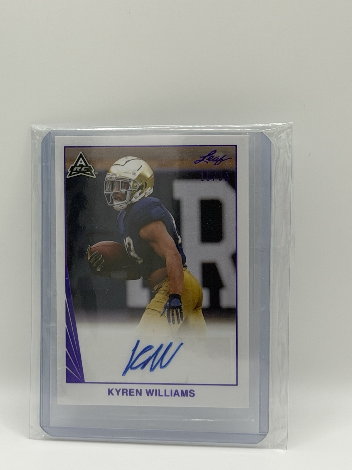 2022 Leaf Exotic Kyren Williams #BA-KW2 Auto 16/30 Notre Dame