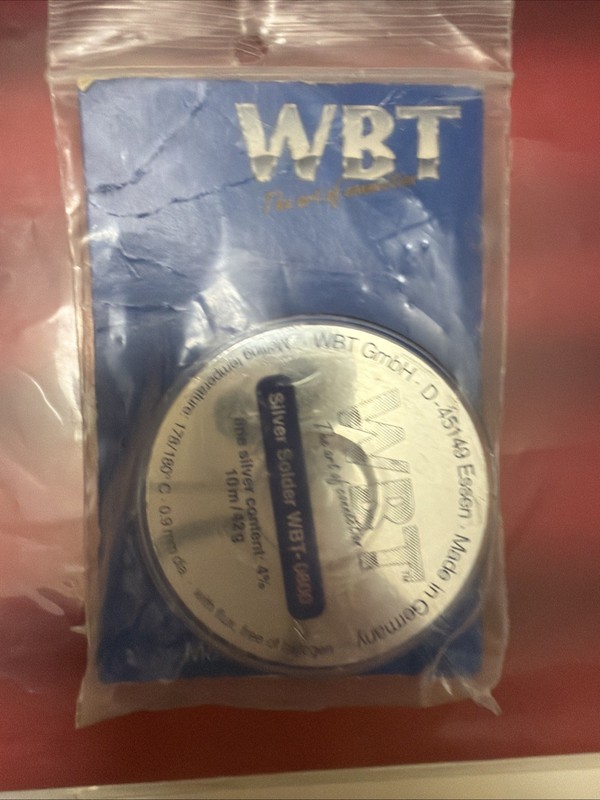 WBT-0800 Lötzinn 42 Gramm, 0,9mm uSED FOR TWO INTERCONNECTS