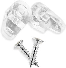 20 Pack 0.83 x 0.47 Inch Glass Retainer Clips, Boat Hatch Screen Clips，Plastic,