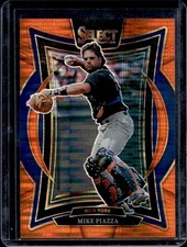 2025 Panini Select Mike Piazza Concourse Orange Pulsar Prizm #/49 Mets